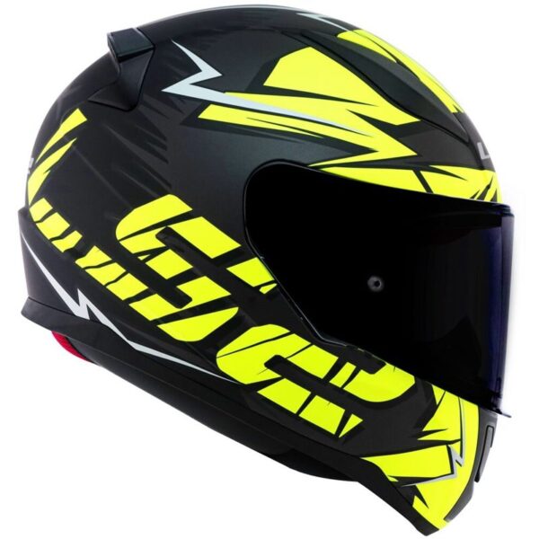 CAPACETE LS2 FF358 RAPID CROMO PRETO/AMARELO FOSCO