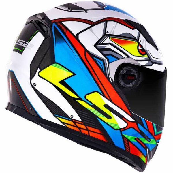 CAPACETE LS2 FF358 XDRON BRANCO/LARANJA/AZUL