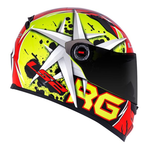 CAPACETE LS2 FF358 RENATO GARCIA VERMELHO/AMARELO