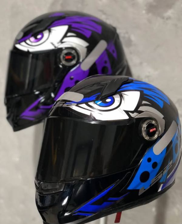 COMBO CASAL LS2 TRIBAL AZUL + ROXO LANÇAMENTO